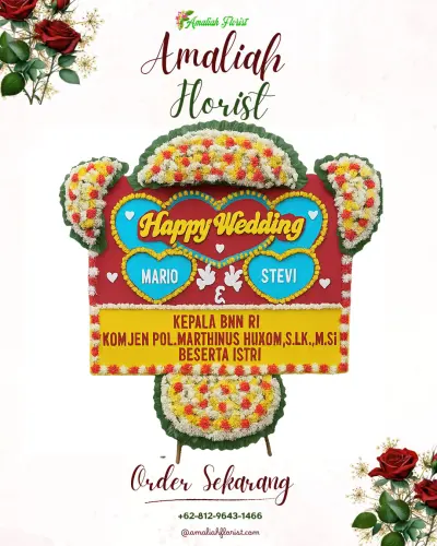 Karangan Papan Bunga Pernikahan di Duri Kosambi